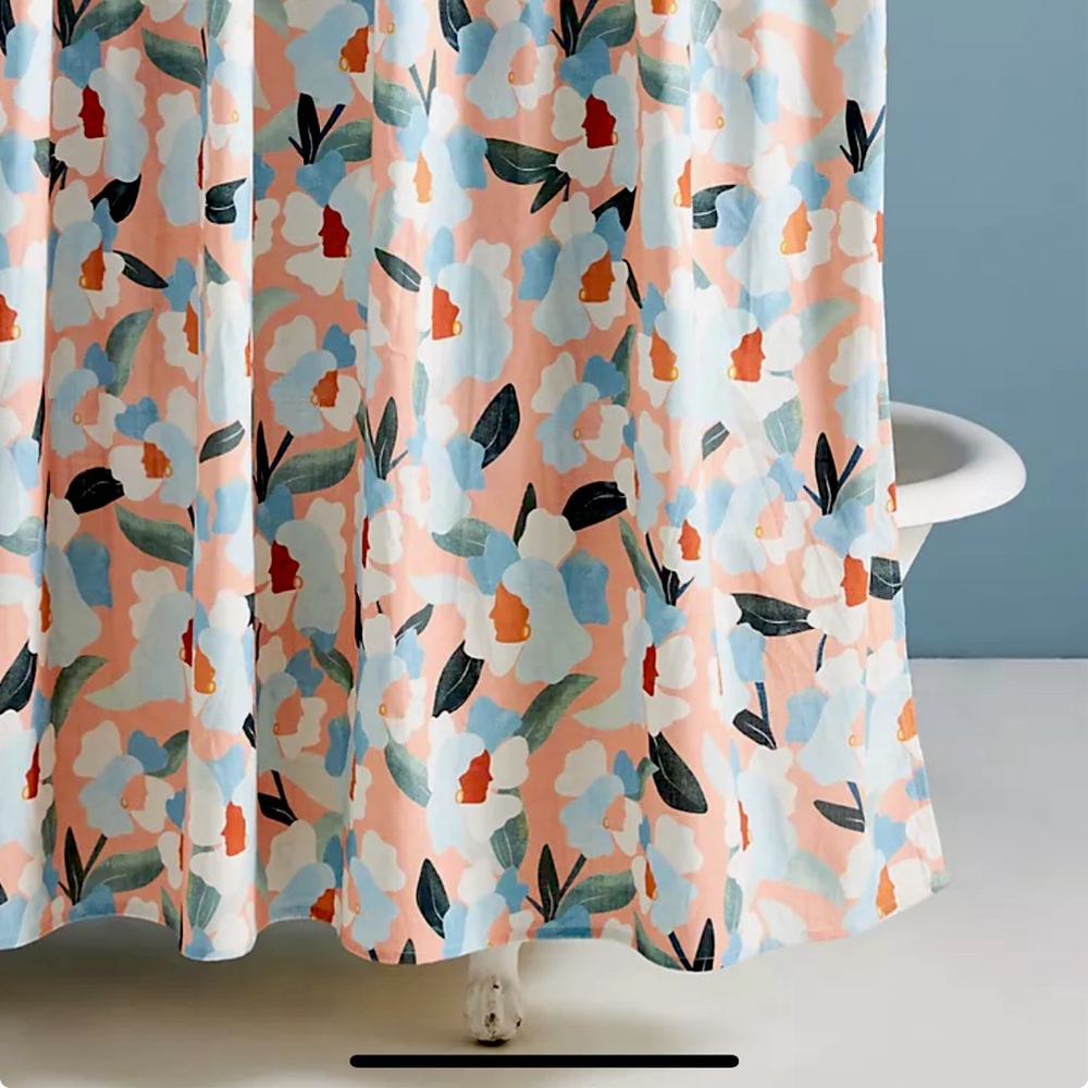 Anthropologie Maggie Stephenson Abelia Cotton Shower Curtain NWT SOLD OUT online
